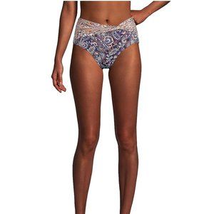 NWT Lands' End Women Twist Front Retro High Waisted Bikini Size 12 $60 5D408